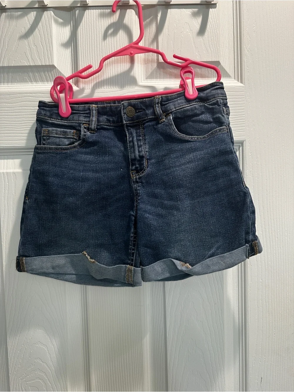 GAP Dark Blue Denim Roll-Cuff Kids Shorts